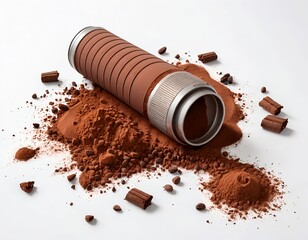 Cocoa Powder Spilling from Container