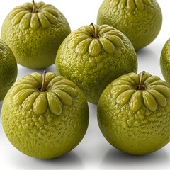 Close-up of Green Fruits with Unique Texture