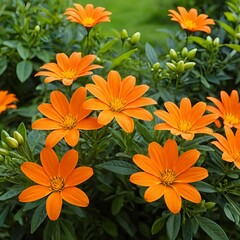 Vibrant Orange Gazania Flowers in Full Bloom