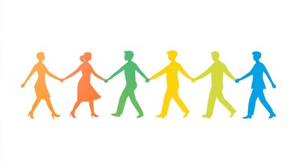 Colorful Representation of Solidarity Among Diverse Figures