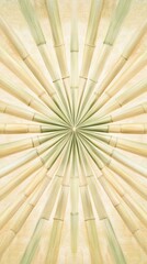 A symmetrical pattern of bamboo wood grain, with rays extending outward from the center in a petal-like formation