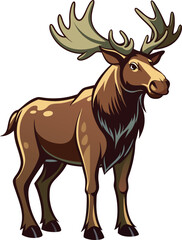 Obraz premium Majestic Forest Moose Vector Illustration Available on EPS File