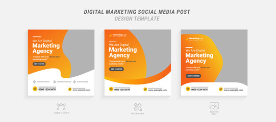 Digital marketing agency social media post template
