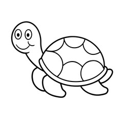Cute Outline Turtle