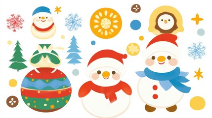 Cheerful New Year Greeting Designs with Fun Motifs