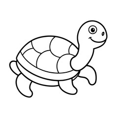 Cute Outline Turtle