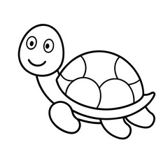 Cute Outline Turtle