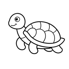 Cute Outline Turtle