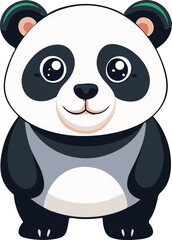 Fototapeta premium Cute Sitting Panda Vector Illustration Available on EPS File