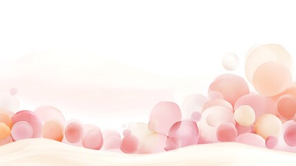 Abstract Pink Bubbles Background.