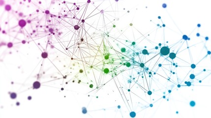 Abstract network graphic, colorful connections, digital design, for data visualization, stock use