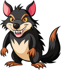 Fototapeta premium Realistic Tasmanian Devil Vector Illustration – Available on EPS File