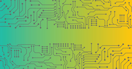 Technology background image, circuit board, network, communication, processing chip, banner design, advertising media. Vector eps 10