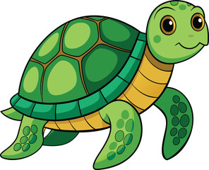 Obraz premium Cute Baby Turtle Vector Illustration – Available on EPS File