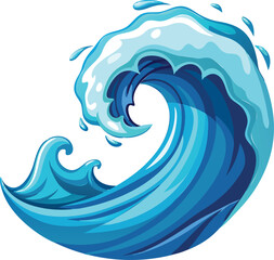 Simple Ocean Wave Vector with Clean Edge Available on EPS File