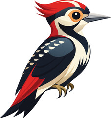 Red Woodpecker Full Vector available on EPS File
