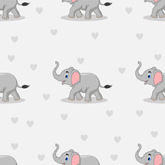Cute animals seamless pattern background. Cute animals illustration. Animals background. Perfect for fabrics, print, textile, wallpaper, and decor