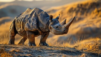 Fototapeta premium Wildlife in Natural Habitat with Intense Focus