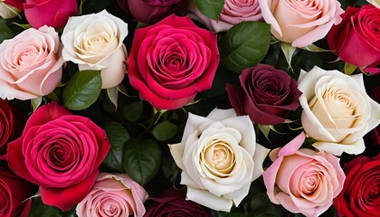 Naklejka premium Colorful Bouquet of Roses