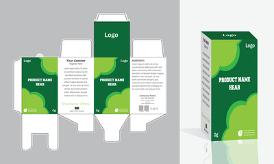 Syrup packaging Box Brand Syrup Medicine Packaging vector illustration or white color theme with background.