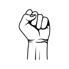 Hand fists, Hand fists vector, Hand raised vector