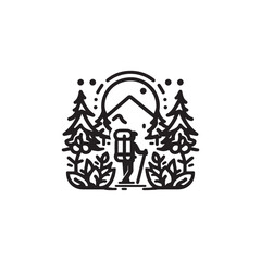 Hike icon vector symbol design illustration