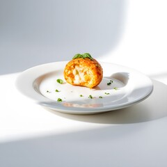 Gourmet Crispy Cheese Croquette Plated