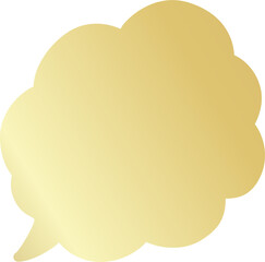 Golden speech bubbles set
