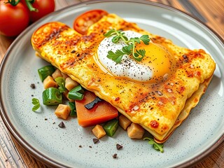 sandwich with vegetable and egg