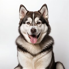 Fototapeta premium Happy Alaskan Malamute Dog Portrait