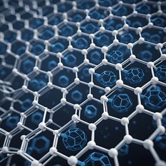 Nanostructure Molecular Model, Buckyball, Carbon Atoms