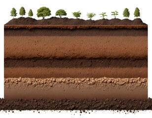 Soil Profile with Trees - Layers of Earth