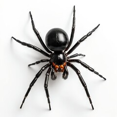 Red-headed Black Spider Close-up