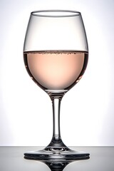 Fototapeta premium Elegant Glass of Rose Wine Studio Shot