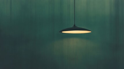 Simple pendant lamp against a textured wall