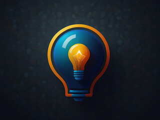 The light bulb logo combines innovative shapes and vibrant colors to inspire creative solutions.