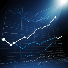 Financial Growth Chart, Stock Market Trend, Business Success
