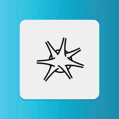 Neuron icon. Editable stroke. Vector illustration	