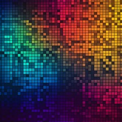 Abstract Colorful Pixel Mosaic Background