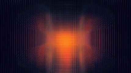 Obraz premium Abstract tunnel of glowing orange light