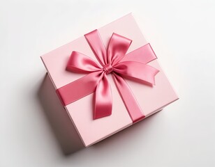 Pink Gift Box with Pink Ribbon Bow