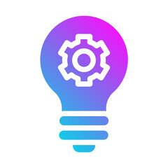 Setting creativity Flat Gradient Icon