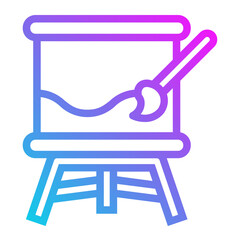Drawing canvas creativity Line Gradient Icon
