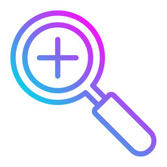 Zoom in tools creativity Line Gradient Icon