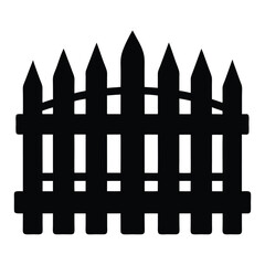 vector set of wooden fence isolated
