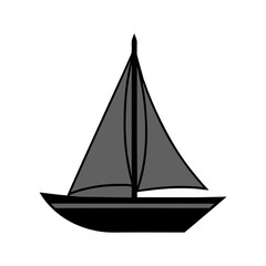 yacht silhouette isolated on white.Minimalist Sailboat Silhouette Vector | Nautical Marine Illustration