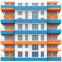 Fototapeta premium Modern Apartment Building Facade