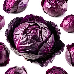 Fototapeta premium Fresh Red Cabbage Pattern