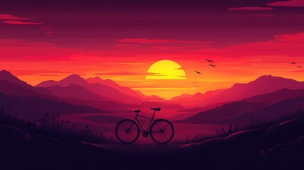 Obraz premium A Sunset Ride into Serenity 