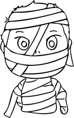 Obraz premium mummy digital drawing illustration isolated icon